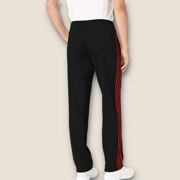Adidas Men’s Essentials Warm-Up 3-Stripes Track Pants Black Red S FLAWS - Picture 8 of 8